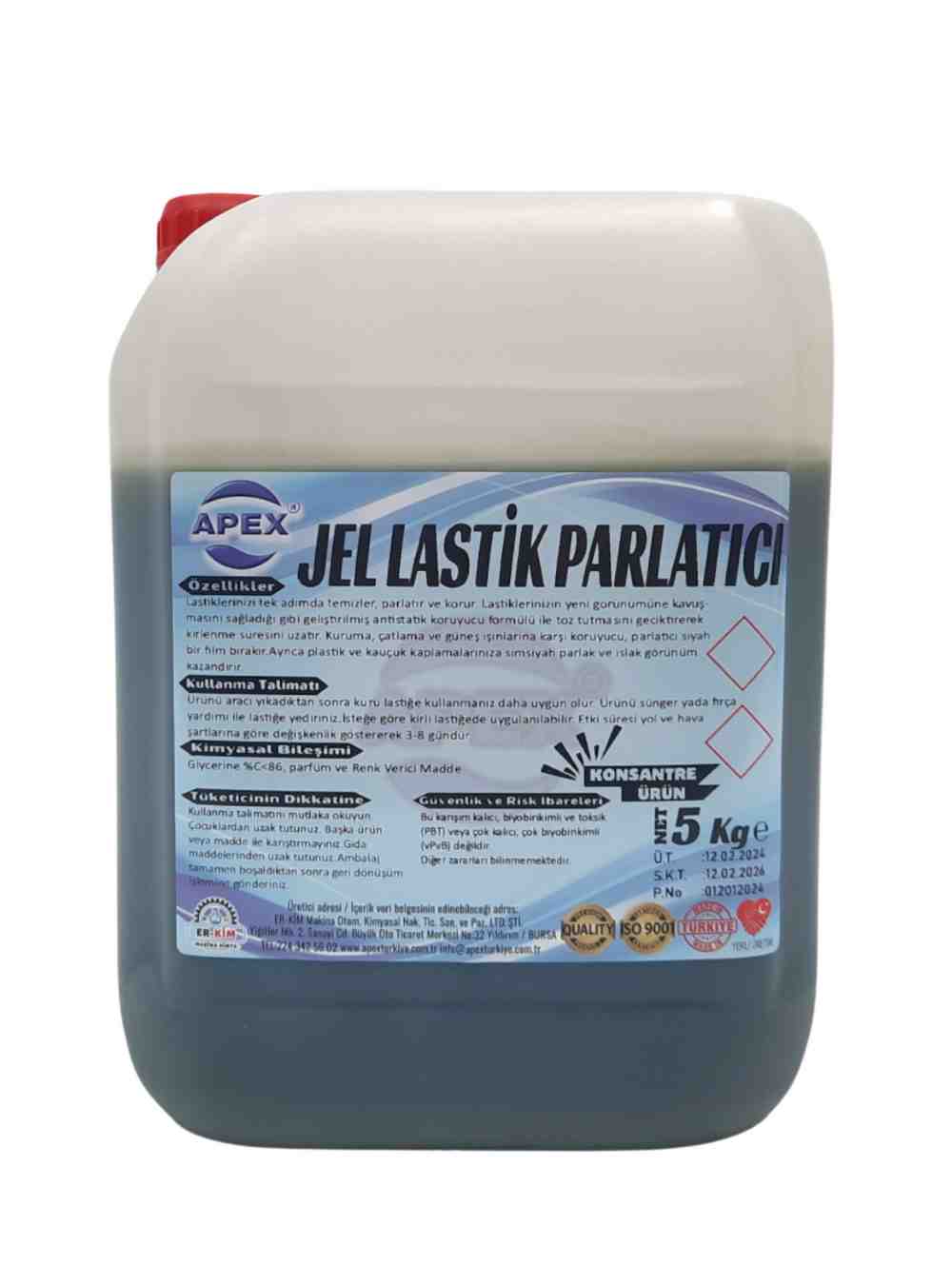 OTO ARAÇ LASTİK PARLATICI JEL 5KG