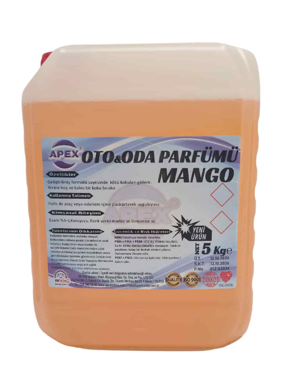 OTO VE ODA PARFÜMÜ MANGO 5 LT