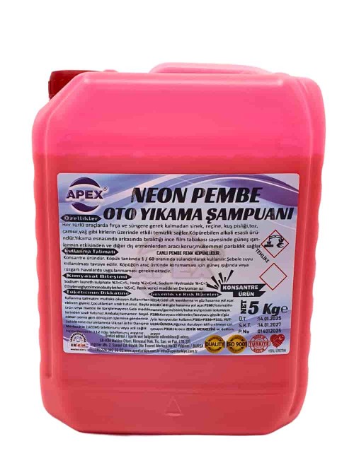 PEMBE RENKLİ OTO YIKAMA KÖPÜĞÜ 5 KG